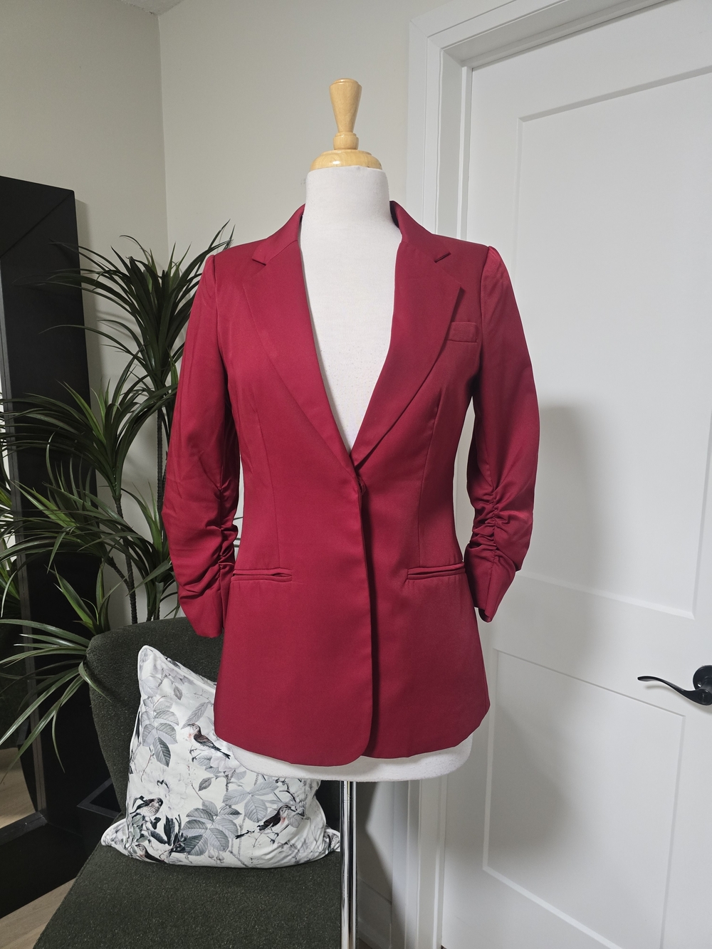Women’s Tailored Red Blazer Jacket